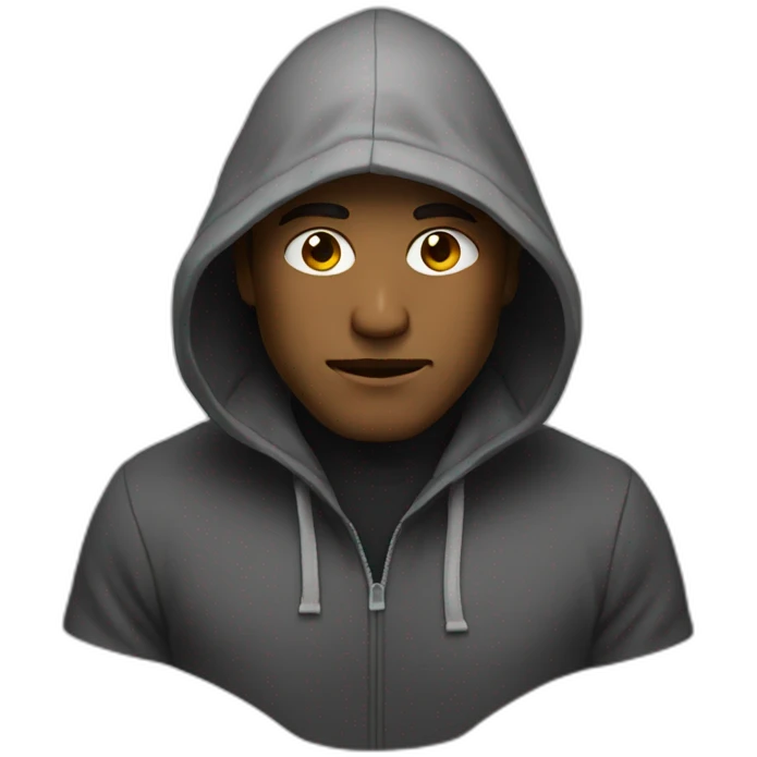 man with hood on emoji