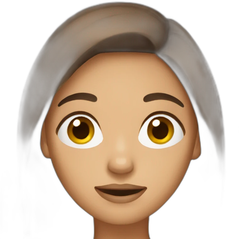 woman with long brown hair emoji