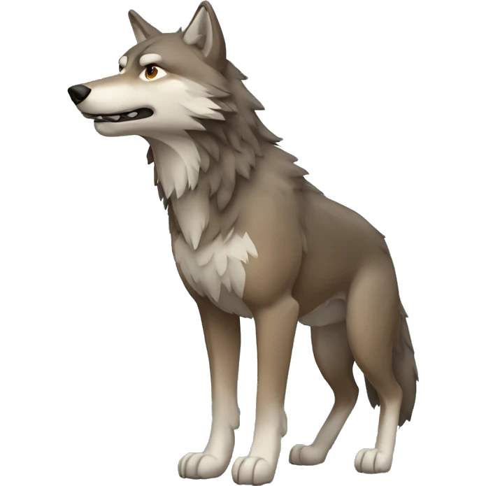 Wolf Body Side standing pose  emoji