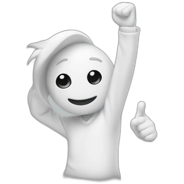 Un blanc qui dab emoji