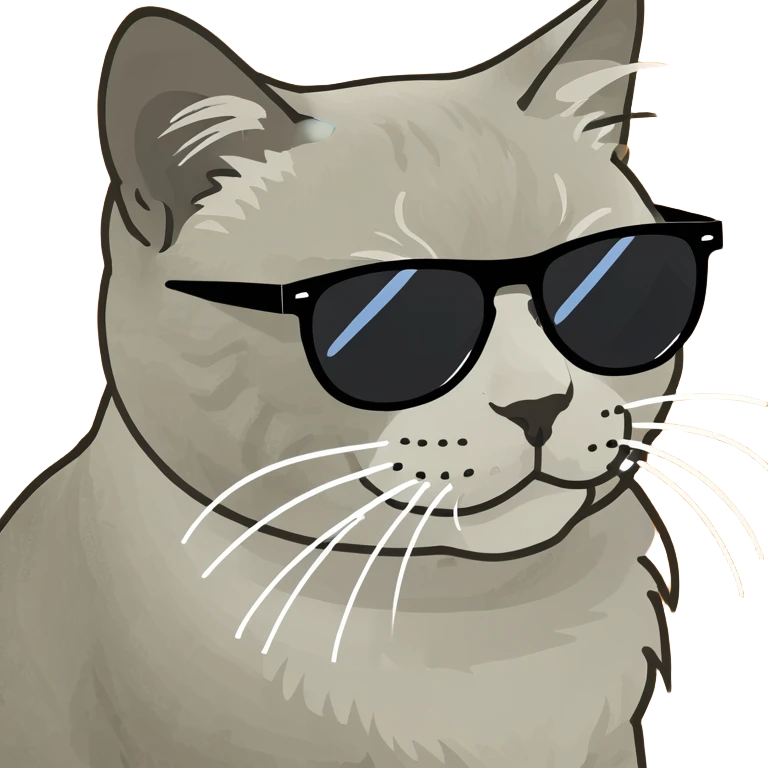 Cat with sunglasses emoji