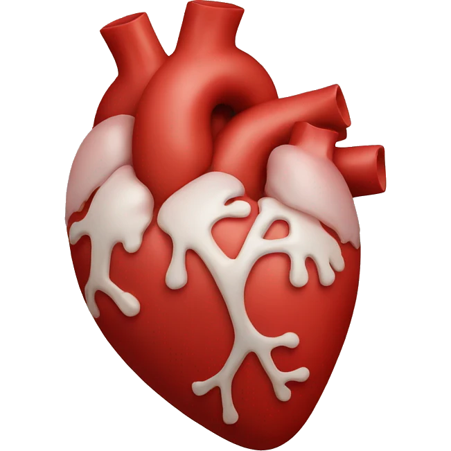 Clear red anatomy heart emoji
