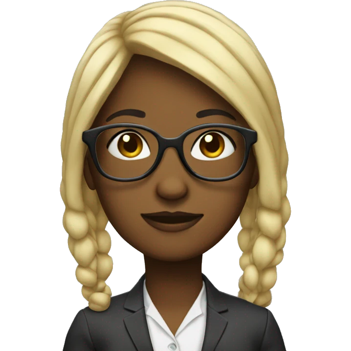 Wit girl with glasses emoji