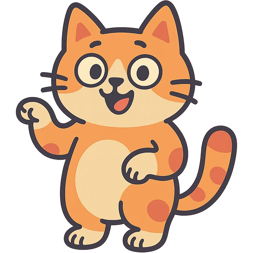 a cute cat emoji