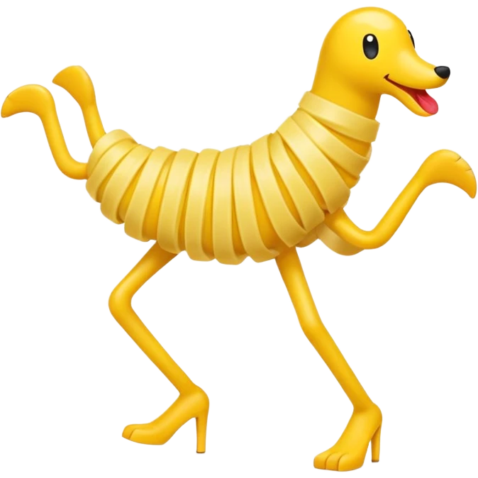 Noodle with legs emoji