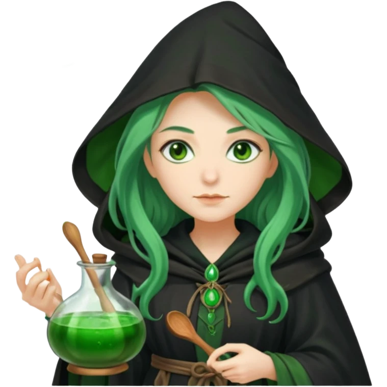 green witch cooking potion emoji