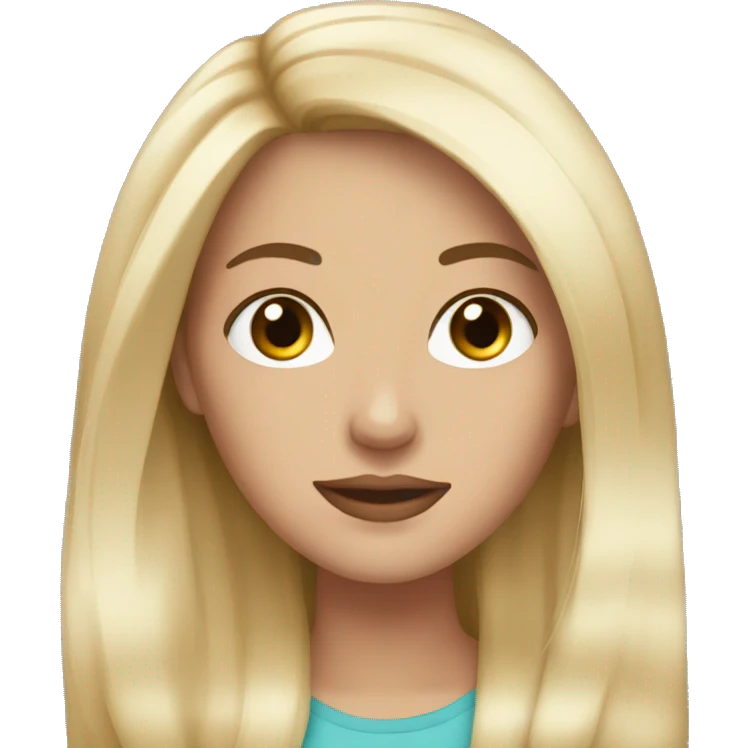 White girl straight hair Latina emoji