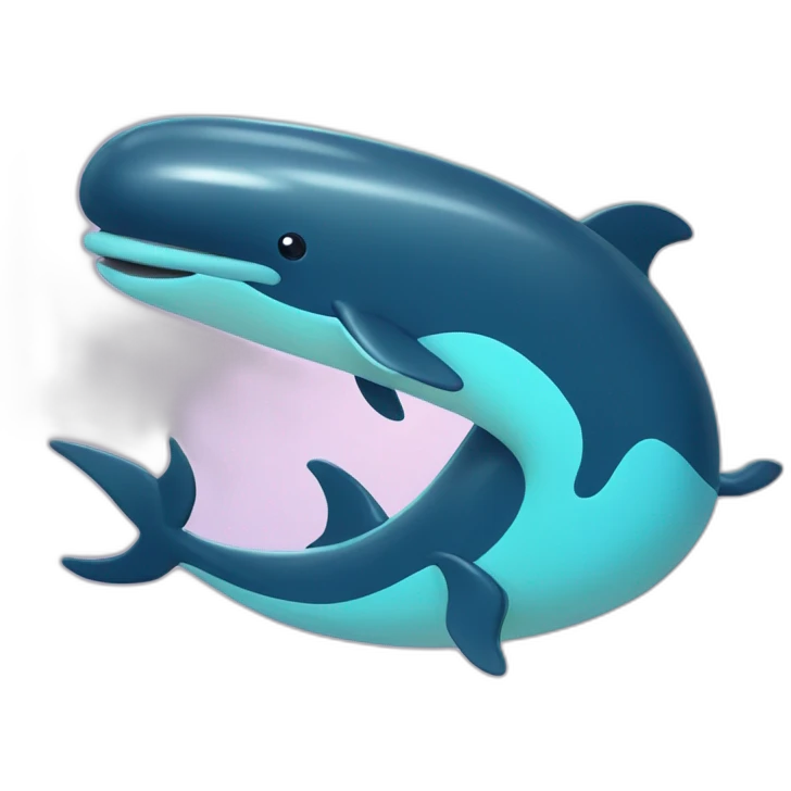 retro 80's gaming whale logo emoji