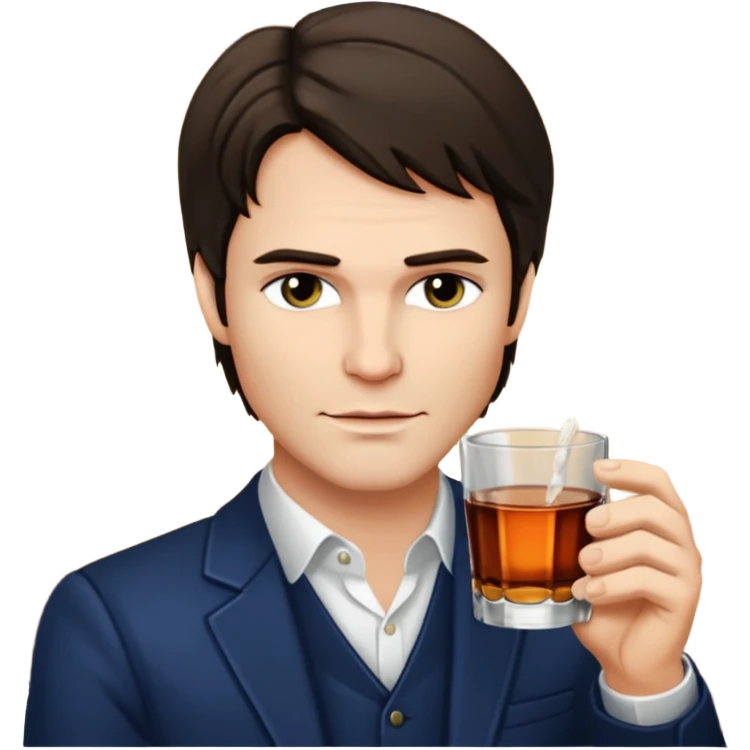 Damon Salvatore drinking bourbon  emoji