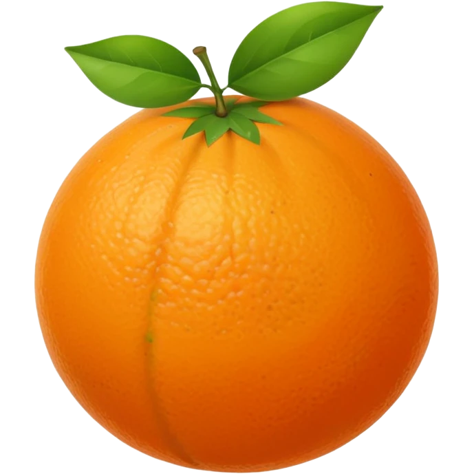 Orange fruit with leaf flat  emoji