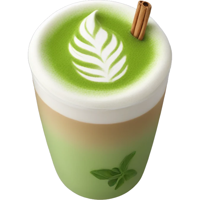 Matcha Latte with lavender flavour emoji