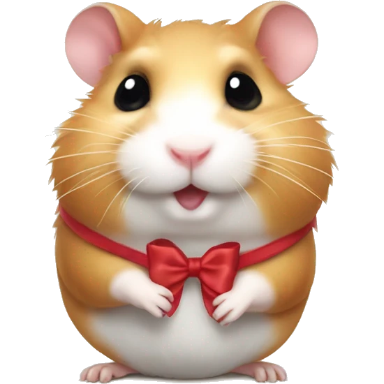 hamster with bow  emoji