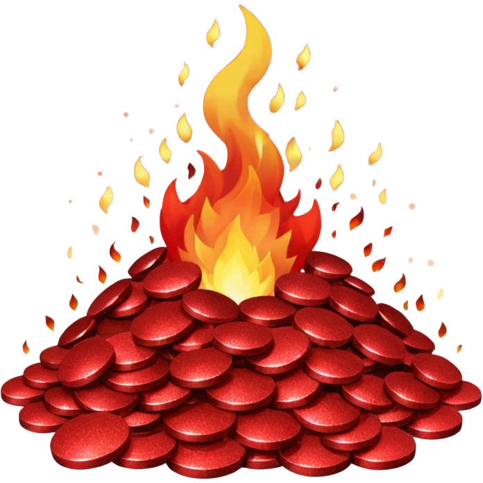 glitter red fire emoji