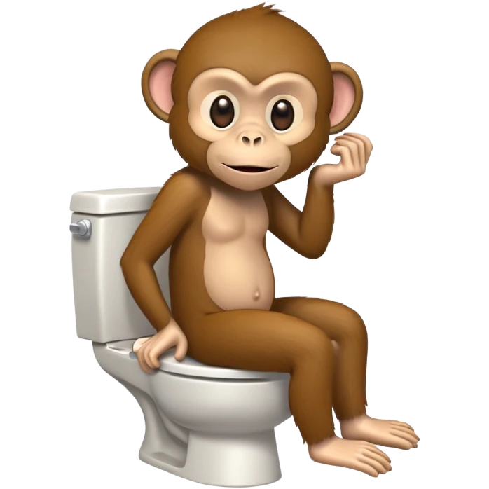 Monkey on toilet  emoji
