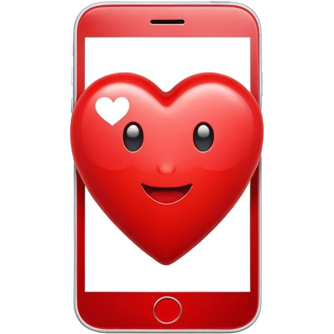 phone with a big heart emoji