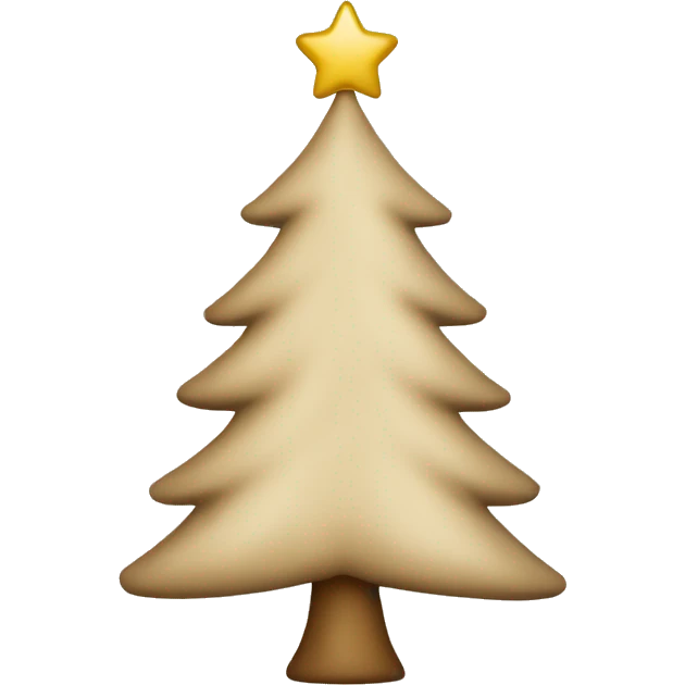 Beige christmas tree emoji