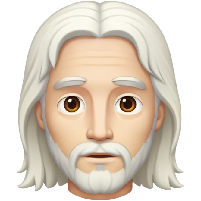 Jesus with white hair emoji