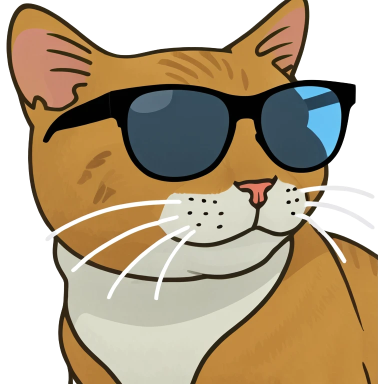 Cat with sunglasses emoji