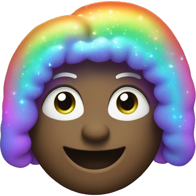 Sparkling neon rainbow  emoji