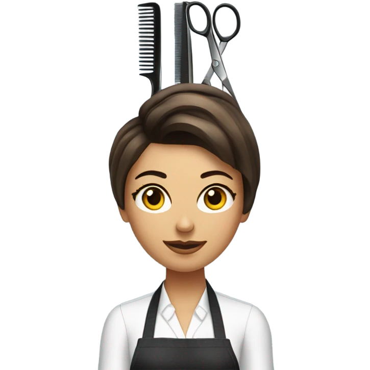 woman hairdresser profession emoji