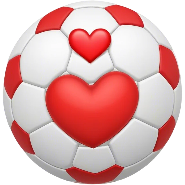 Soccer ball with a heart emoji