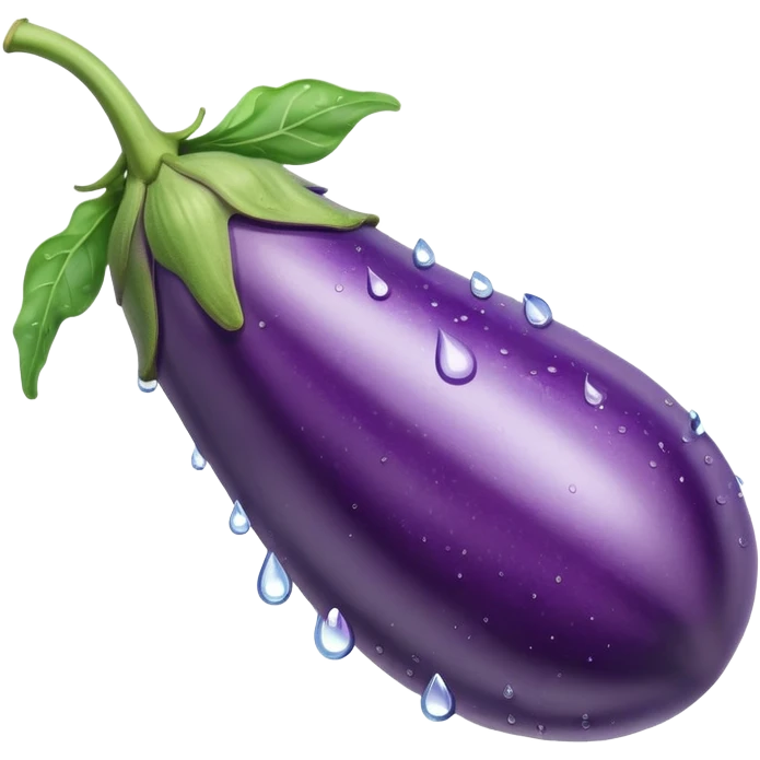 eggplant with water out emoji