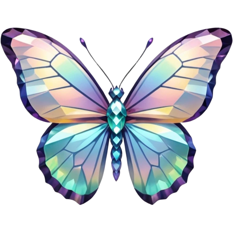 butterfly shaped 56-carat iridescent diamond emoji