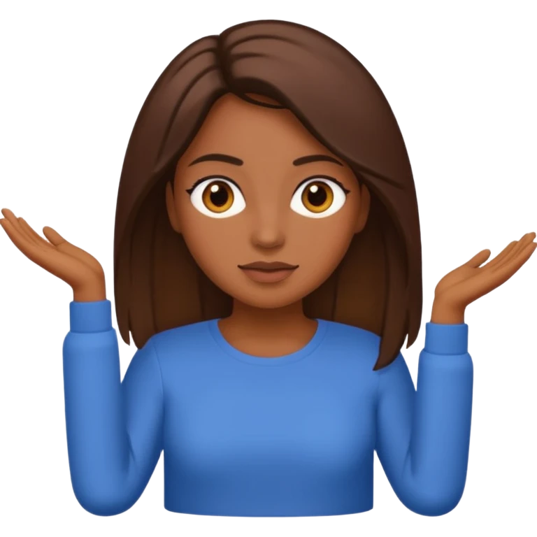 create an emoji, brown long sleeves, for women, now human emoji