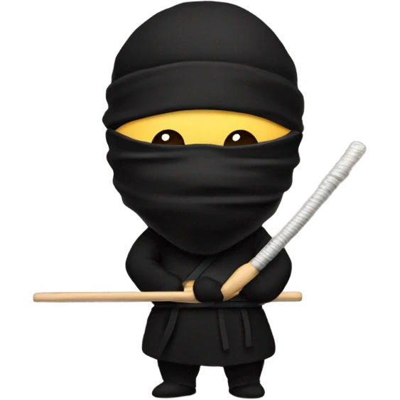ninja with a crochet hook  emoji