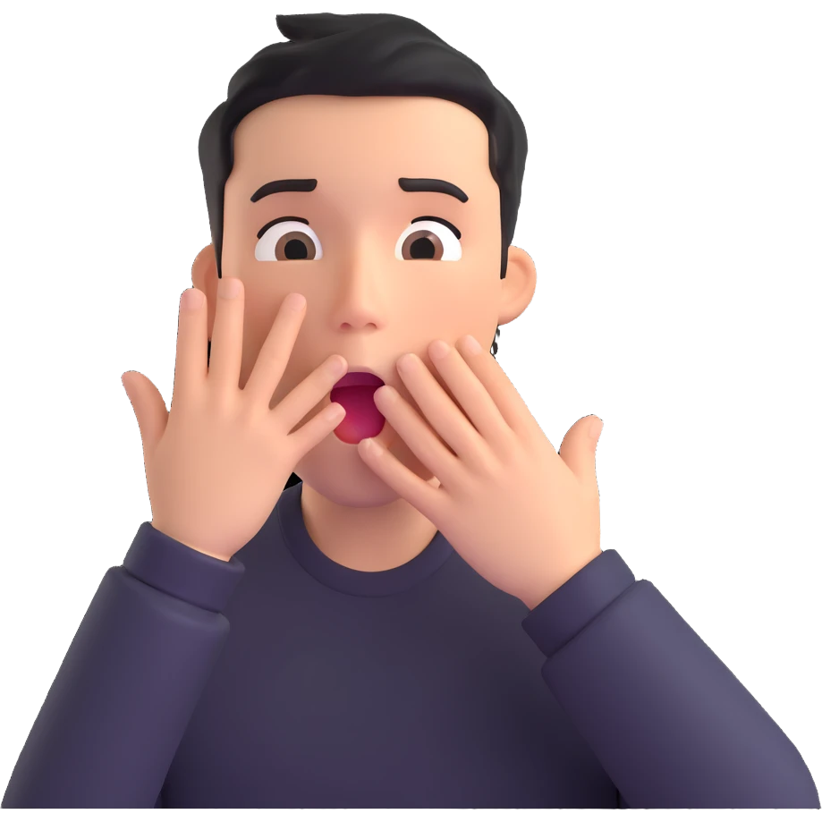 şaşırma elini ağzına götürme emoji