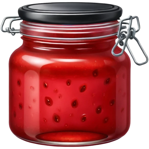 Pot confiture fraise emoji