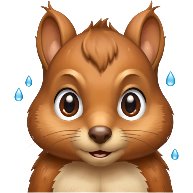 Squirrel with tears crying  emoji