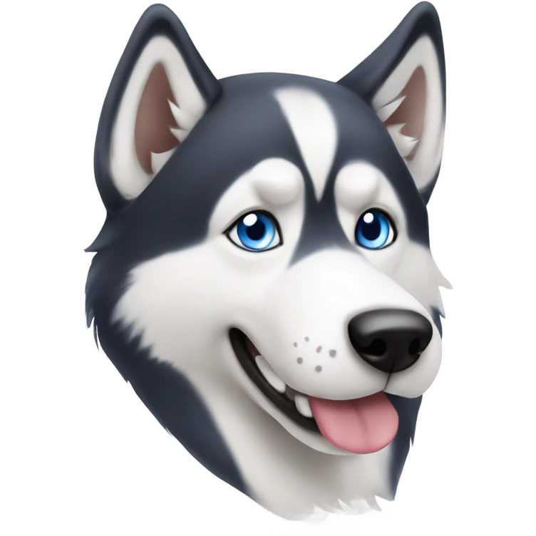 Blue eyed husky in Thailand  emoji