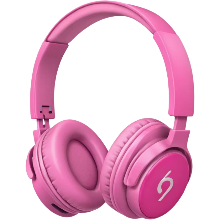 Pink headphones emoji