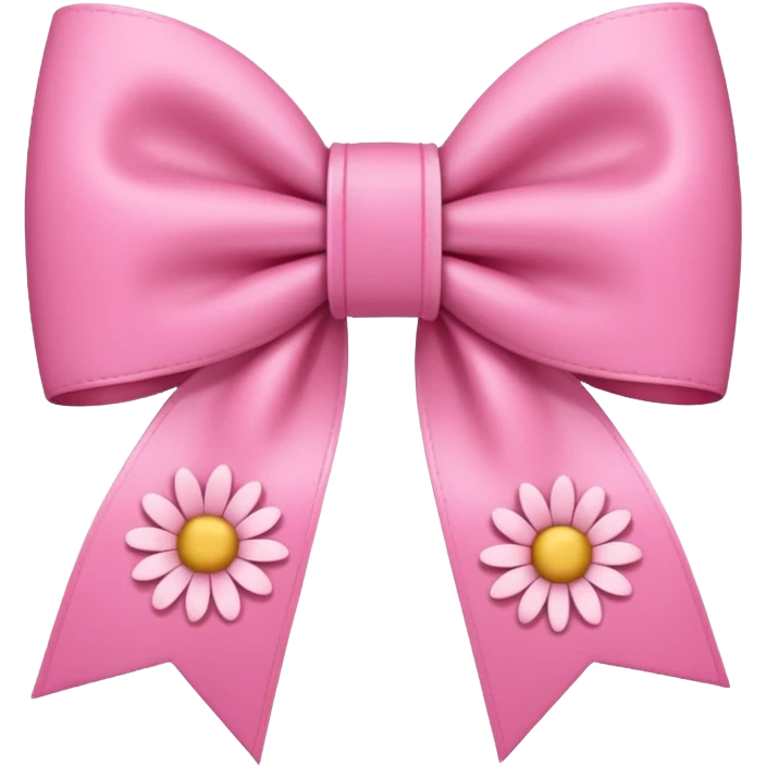 pink cute aesthetic bow with flowers no background emoji