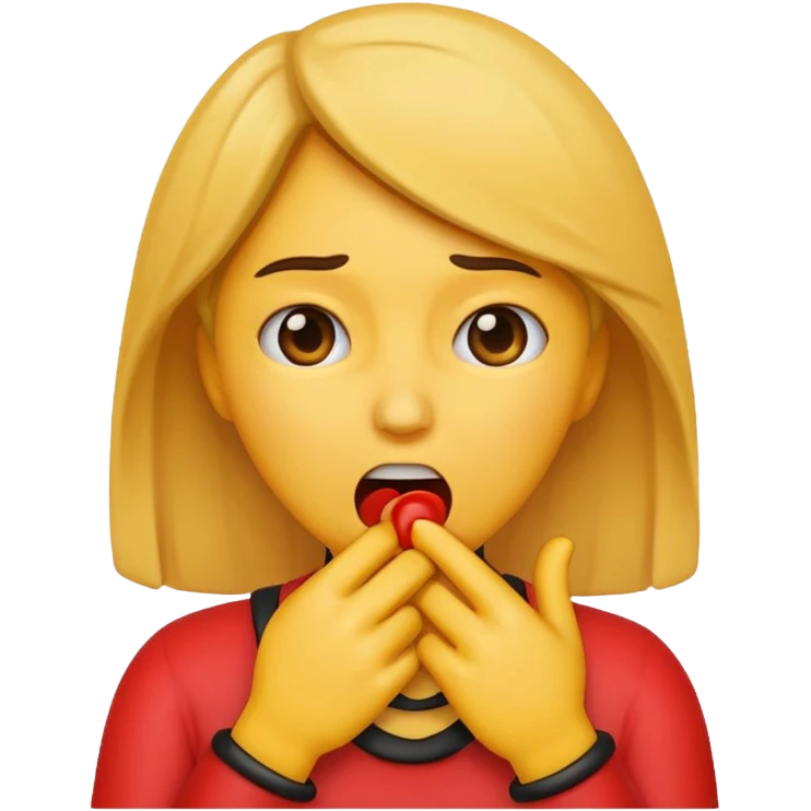 Women emoji choking herself  emoji