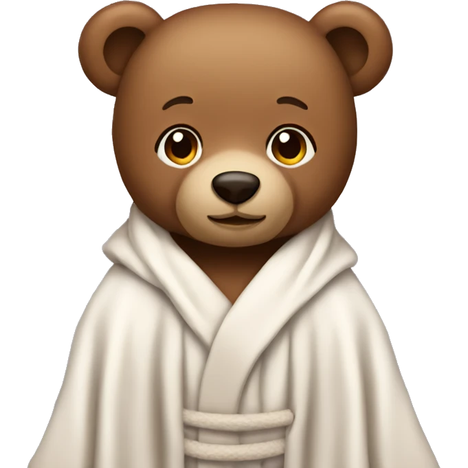 Teddy bear with robe emoji