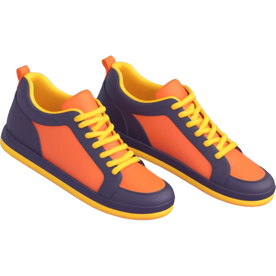 trampoline shoes, playful, fun, energetic, simple background emoji