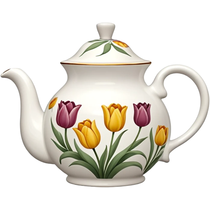 tulip shaped teapot  emoji