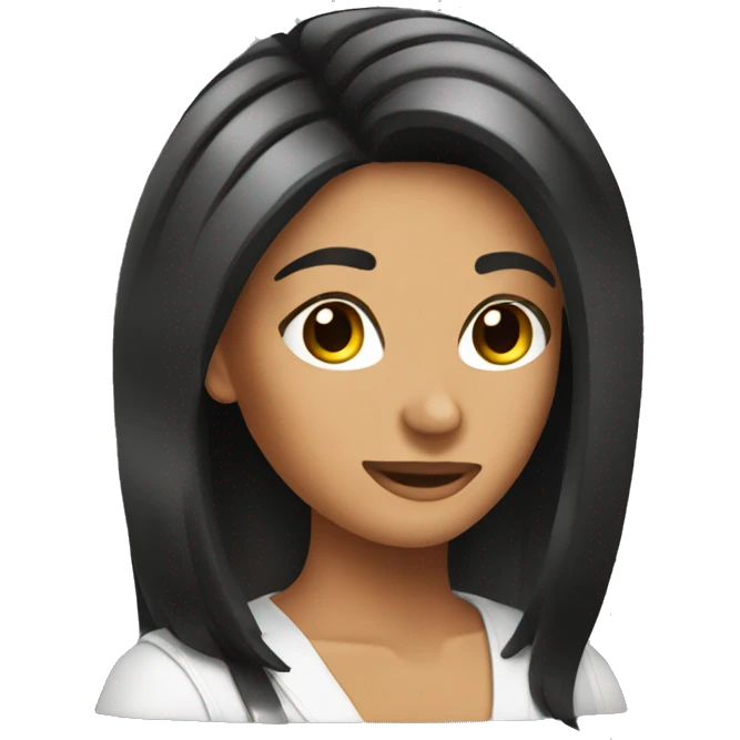 Tanned dark haired hairdresser  emoji