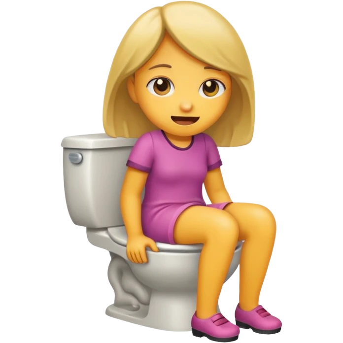 Girl pooping emoji