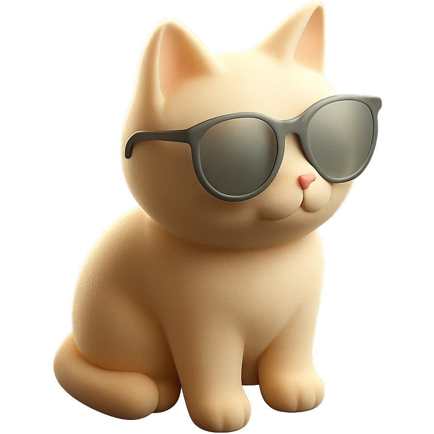 Cat wearing sunglasses emoji