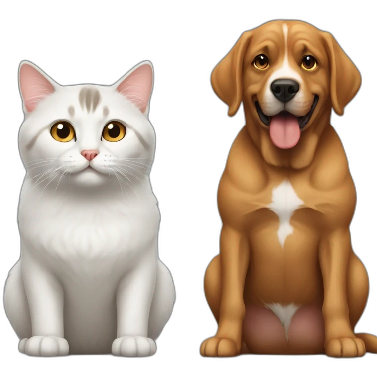 Cat vs dog emoji