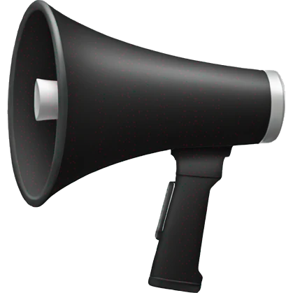 black megaphone emoji