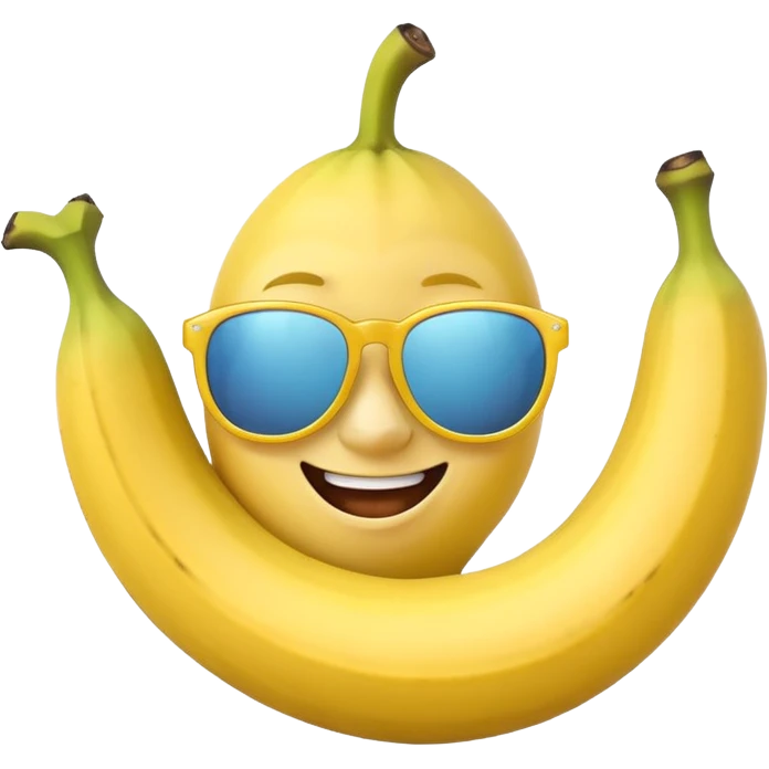 Banana wearing sunglasses smiling emoji