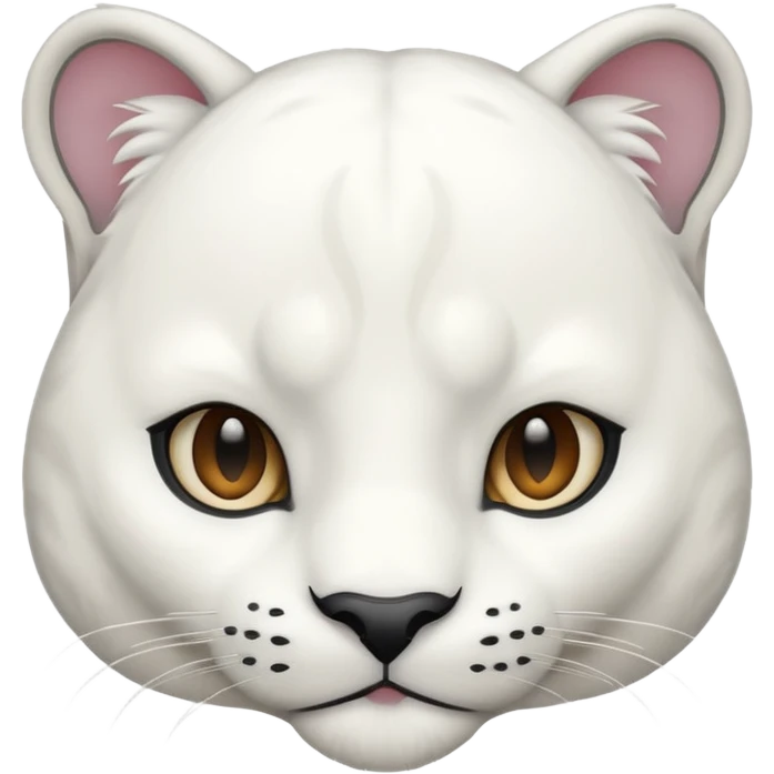 white panther emoji like one you would see on discord emoji