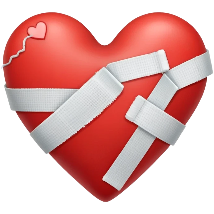 Heart with bandage for 'Sorry' song emoji