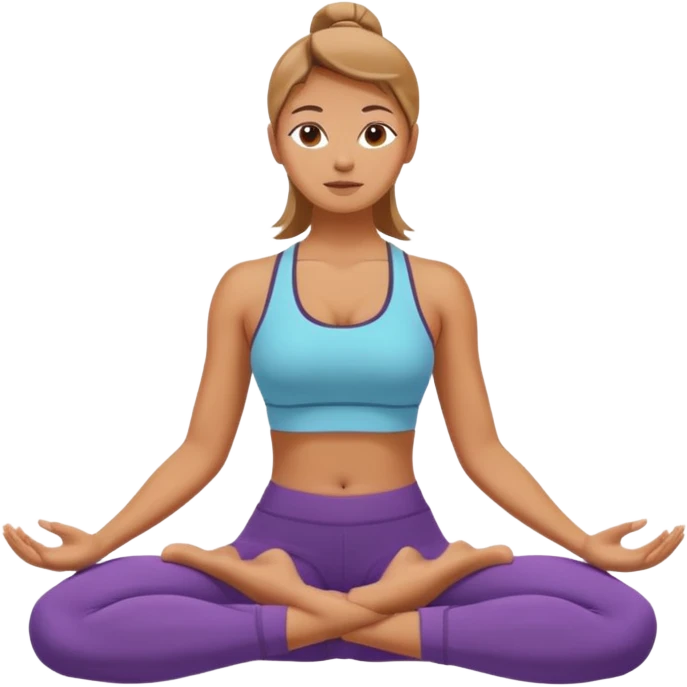 donna che fa yoga gambe icrociate emoji