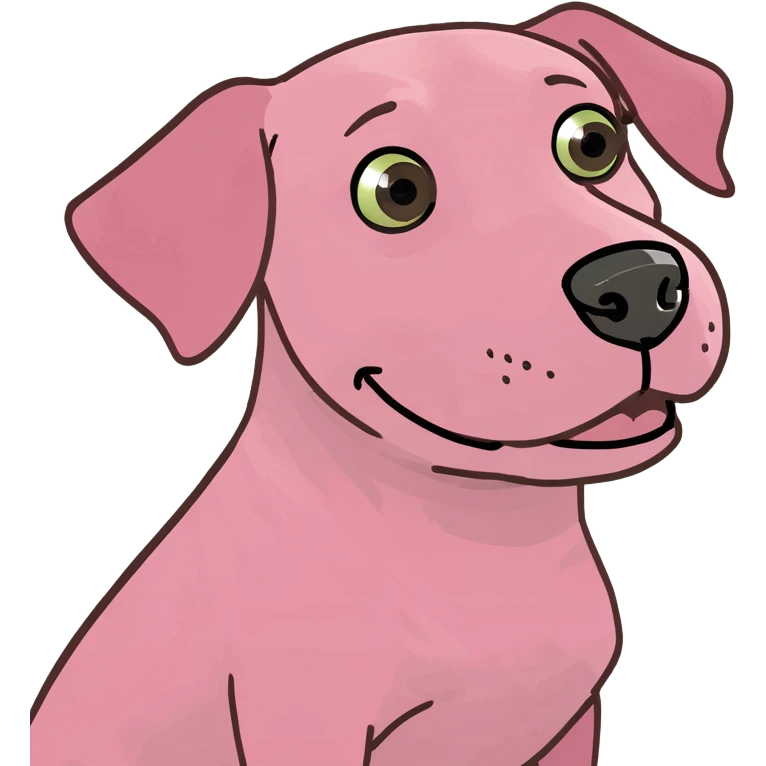 Dog pink  emoji