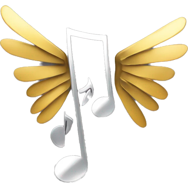 Music note with metal wings emoji